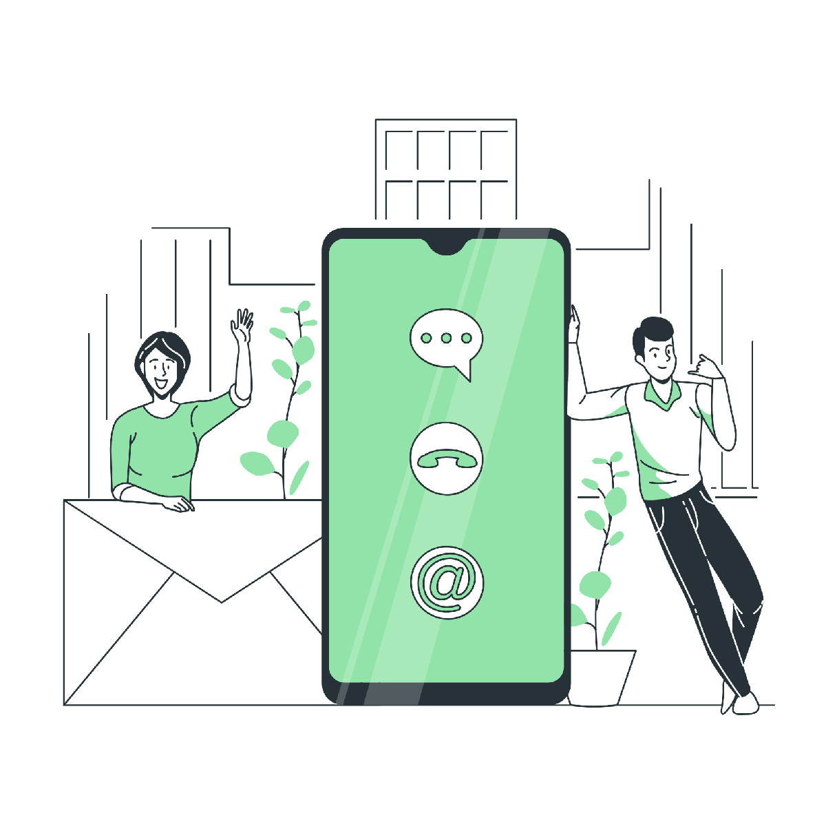 Illustration d'un moyen de contact